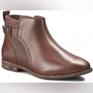 Ugg Australia Womens Size 8 1008677 Demi Chestnut Side Zip Ankle Boots Shoes